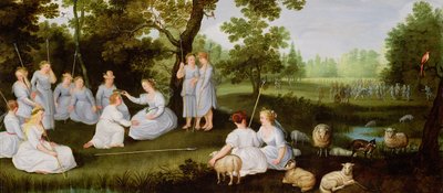 Landscape with Shepherds and Shepherdesses by Flemish School
